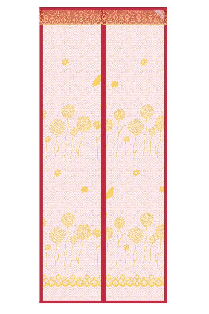 Striped cloth New 2020 Door curtain--Dandelion magnetic soft yarn Door curtain-rose red