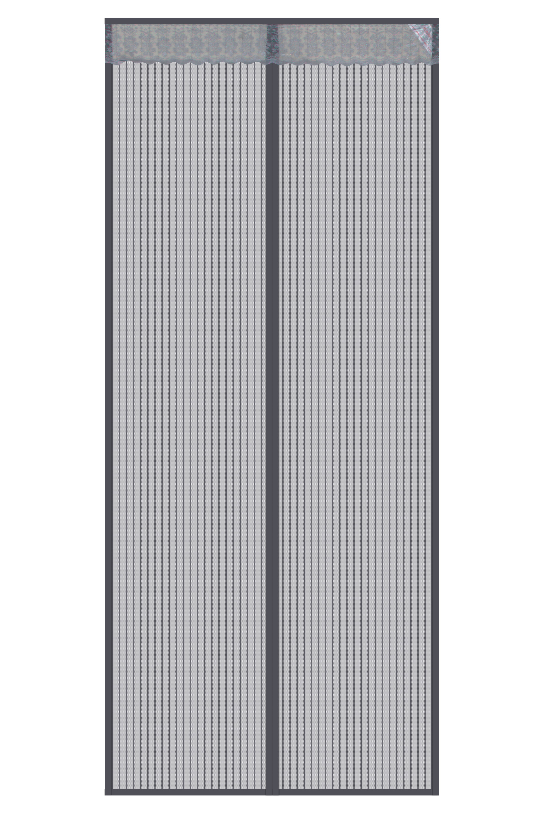 Screen series 2020 new curtains-striped magnetic soft yarn door curtains-black